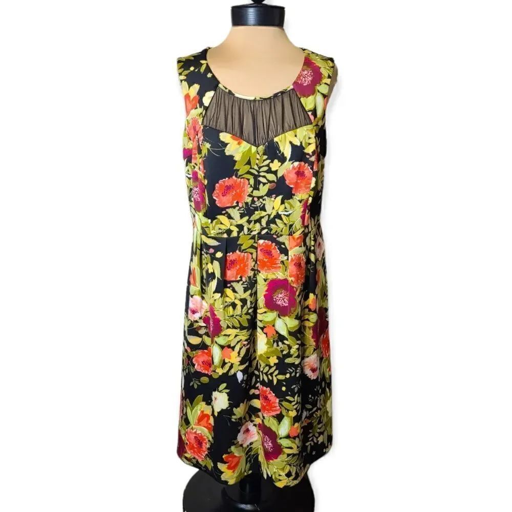 NEW Floral Sleeveless Dress 14W